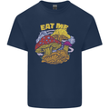 Eat Me Mushroom Fungi Mycology Mens Cotton T-Shirt Tee Top Navy Blue