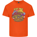 Eat Me Mushroom Fungi Mycology Mens Cotton T-Shirt Tee Top Orange