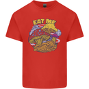 Eat Me Mushroom Fungi Mycology Mens Cotton T-Shirt Tee Top Red
