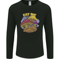 Eat Me Mushroom Fungi Mycology Mens Long Sleeve T-Shirt Black