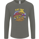 Eat Me Mushroom Fungi Mycology Mens Long Sleeve T-Shirt Charcoal