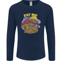Eat Me Mushroom Fungi Mycology Mens Long Sleeve T-Shirt Navy Blue