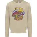 Eat Me Mushroom Fungi Mycology Mens Sweatshirt Jumper Sand