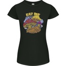 Eat Me Mushroom Fungi Mycology Womens Petite Cut T-Shirt Black