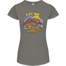 Eat Me Mushroom Fungi Mycology Womens Petite Cut T-Shirt Charcoal