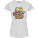 Eat Me Mushroom Fungi Mycology Womens Petite Cut T-Shirt White