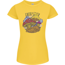 Eat Me Mushroom Fungi Mycology Womens Petite Cut T-Shirt Yellow