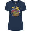 Eat Me Mushroom Fungi Mycology Womens Wider Cut T-Shirt Navy Blue