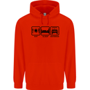 Eat Sleep 4X4 Off Road Roading Car Childrens Kids Hoodie Bright Red