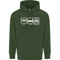 Eat Sleep 4X4 Off Road Roading Car Childrens Kids Hoodie Forest Green