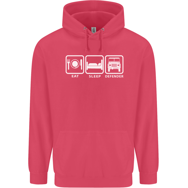 Eat Sleep 4X4 Off Road Roading Car Childrens Kids Hoodie Heliconia