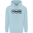 Eat Sleep 4X4 Off Road Roading Car Childrens Kids Hoodie Light Blue