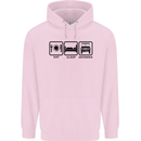 Eat Sleep 4X4 Off Road Roading Car Childrens Kids Hoodie Light Pink