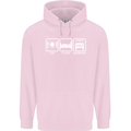 Eat Sleep 4X4 Off Road Roading Car Childrens Kids Hoodie Light Pink
