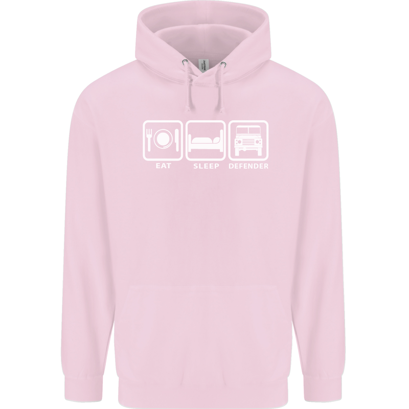 Eat Sleep 4X4 Off Road Roading Car Childrens Kids Hoodie Light Pink