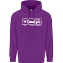 Eat Sleep 4X4 Off Road Roading Car Childrens Kids Hoodie Purple