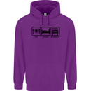 Eat Sleep 4X4 Off Road Roading Car Childrens Kids Hoodie Purple