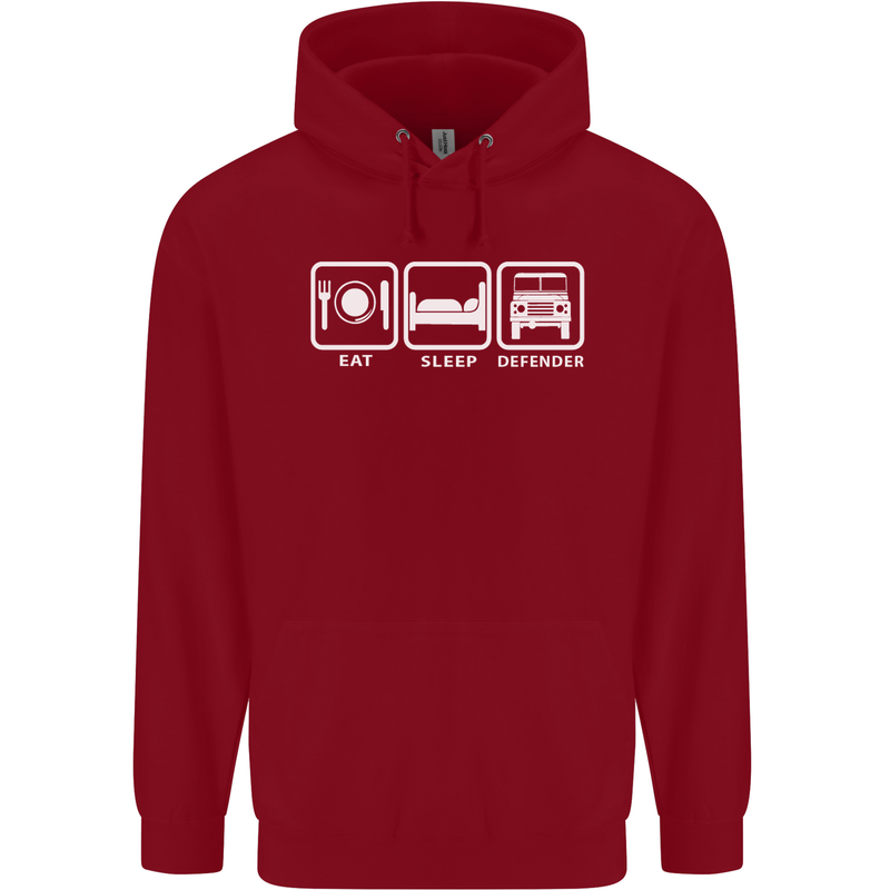 Eat Sleep 4X4 Off Road Roading Car Childrens Kids Hoodie Red