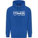 Eat Sleep 4X4 Off Road Roading Car Childrens Kids Hoodie Royal Blue
