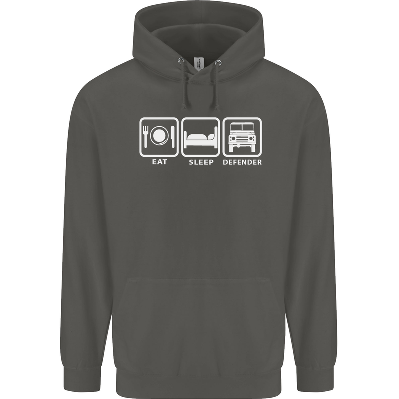 Eat Sleep 4X4 Off Road Roading Car Childrens Kids Hoodie Storm Grey