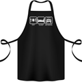 Eat Sleep 4X4 Off Road Roading Car Cotton Apron 100% Organic Black