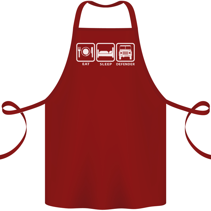 Eat Sleep 4X4 Off Road Roading Car Cotton Apron 100% Organic Maroon