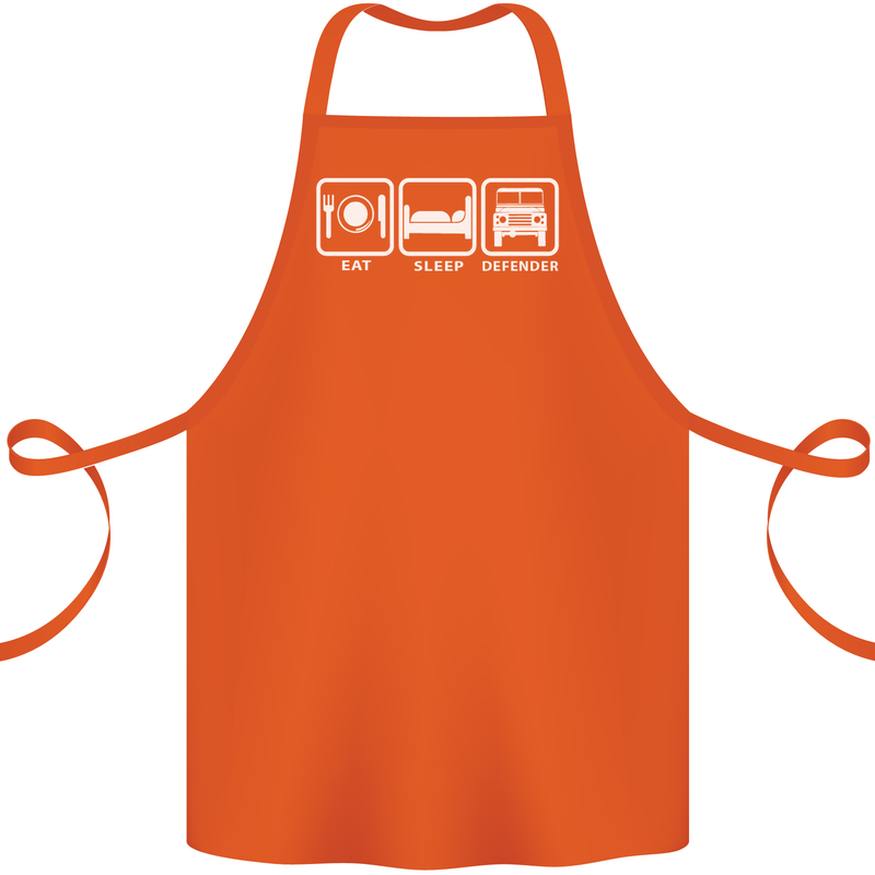 Eat Sleep 4X4 Off Road Roading Car Cotton Apron 100% Organic Orange