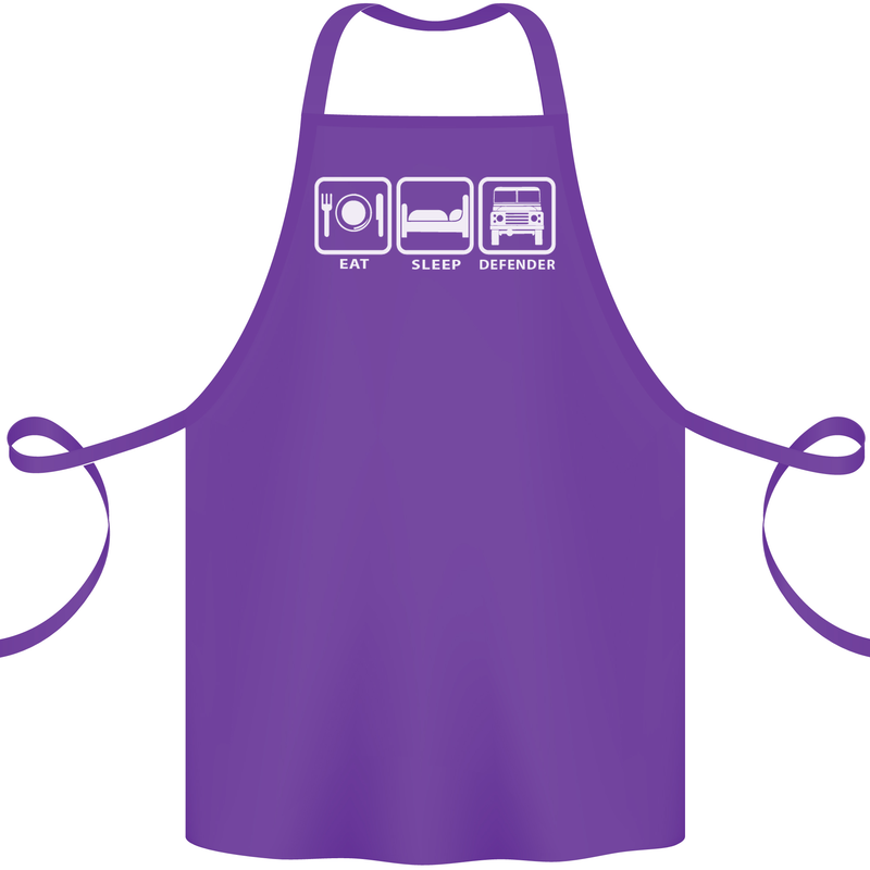 Eat Sleep 4X4 Off Road Roading Car Cotton Apron 100% Organic Purple