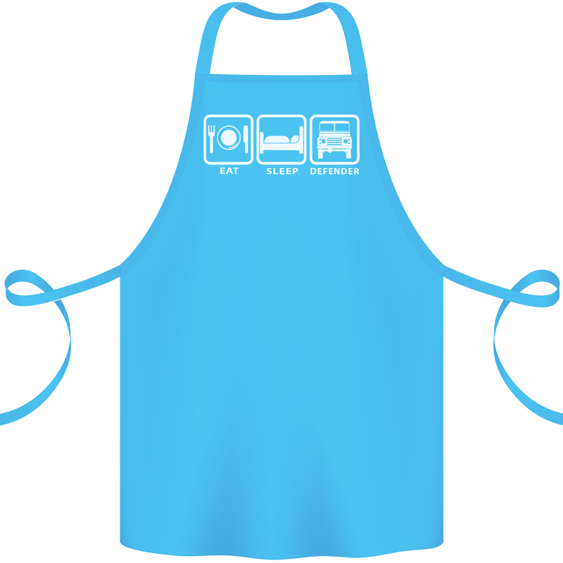 Eat Sleep 4X4 Off Road Roading Car Cotton Apron 100% Organic Turquoise