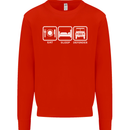 Eat Sleep 4X4 Off Road Roading Car Kids Sweatshirt Jumper Bright Red