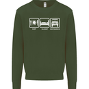 Eat Sleep 4X4 Off Road Roading Car Kids Sweatshirt Jumper Forest Green