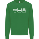 Eat Sleep 4X4 Off Road Roading Car Kids Sweatshirt Jumper Irish Green