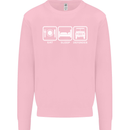 Eat Sleep 4X4 Off Road Roading Car Kids Sweatshirt Jumper Light Pink