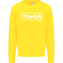 Eat Sleep 4X4 Off Road Roading Car Kids Sweatshirt Jumper Yellow