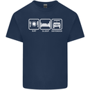 Eat Sleep 4X4 Off Road Roading Car Kids T-Shirt Childrens Navy Blue