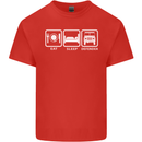 Eat Sleep 4X4 Off Road Roading Car Kids T-Shirt Childrens Red