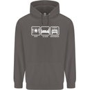 Eat Sleep 4X4 Off Road Roading Car Mens 80% Cotton Hoodie Charcoal
