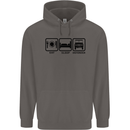 Eat Sleep 4X4 Off Road Roading Car Mens 80% Cotton Hoodie Charcoal