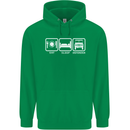 Eat Sleep 4X4 Off Road Roading Car Mens 80% Cotton Hoodie Irish Green