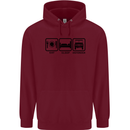 Eat Sleep 4X4 Off Road Roading Car Mens 80% Cotton Hoodie Maroon
