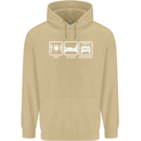 Eat Sleep 4X4 Off Road Roading Car Mens 80% Cotton Hoodie Sand