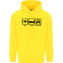Eat Sleep 4X4 Off Road Roading Car Mens 80% Cotton Hoodie Yellow