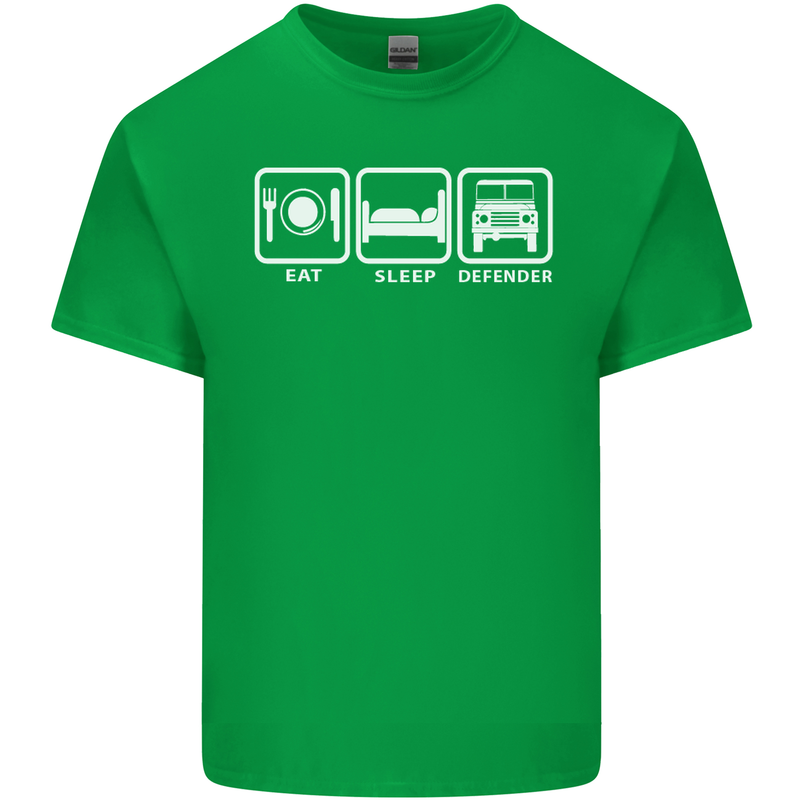 Eat Sleep 4X4 Off Road Roading Car Mens Cotton T-Shirt Tee Top Irish Green