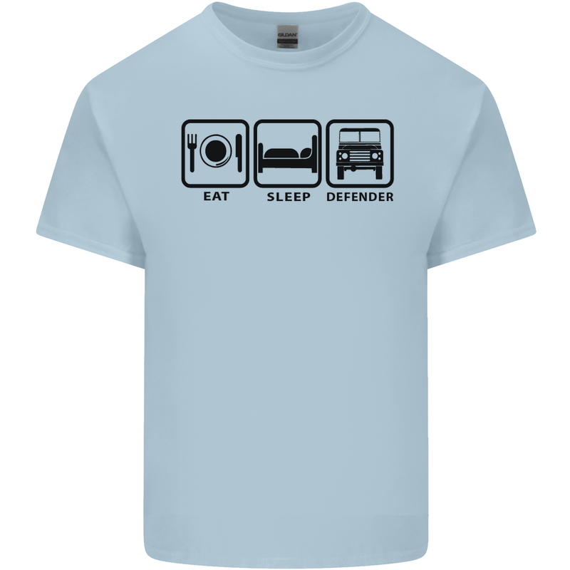 Eat Sleep 4X4 Off Road Roading Car Mens Cotton T-Shirt Tee Top Light Blue