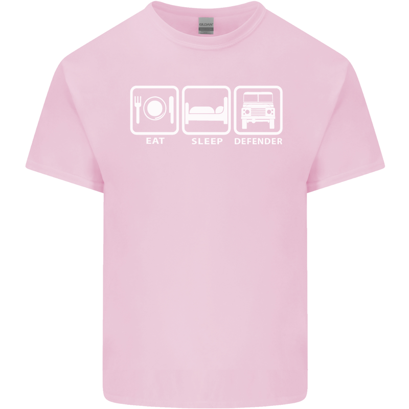 Eat Sleep 4X4 Off Road Roading Car Mens Cotton T-Shirt Tee Top Light Pink