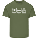 Eat Sleep 4X4 Off Road Roading Car Mens Cotton T-Shirt Tee Top Military Green