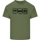 Eat Sleep 4X4 Off Road Roading Car Mens Cotton T-Shirt Tee Top Military Green