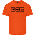Eat Sleep 4X4 Off Road Roading Car Mens Cotton T-Shirt Tee Top Orange