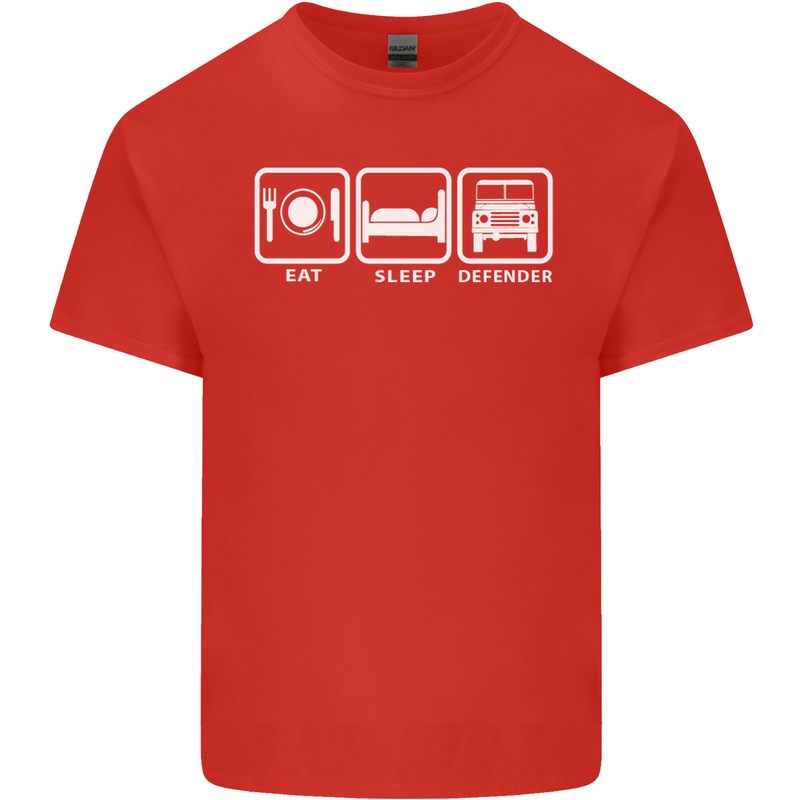 Eat Sleep 4X4 Off Road Roading Car Mens Cotton T-Shirt Tee Top Red