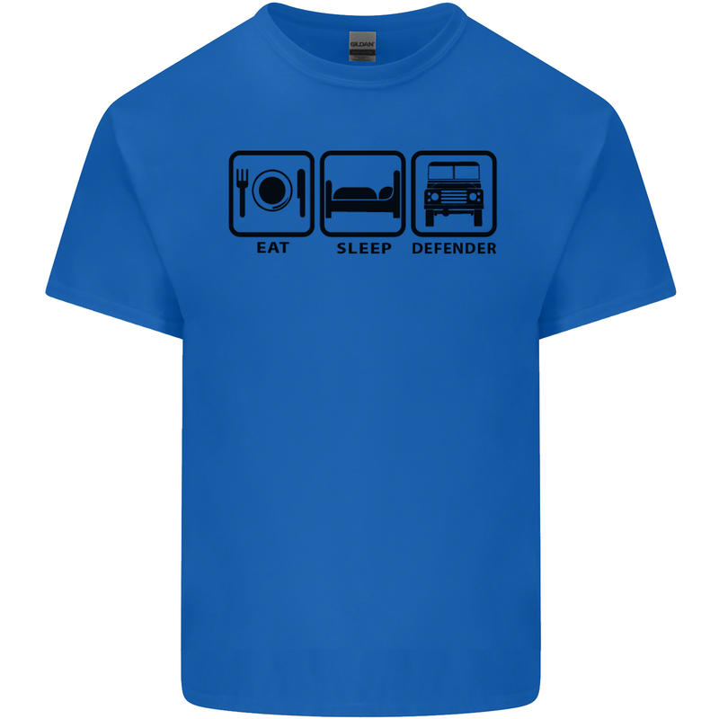 Eat Sleep 4X4 Off Road Roading Car Mens Cotton T-Shirt Tee Top Royal Blue